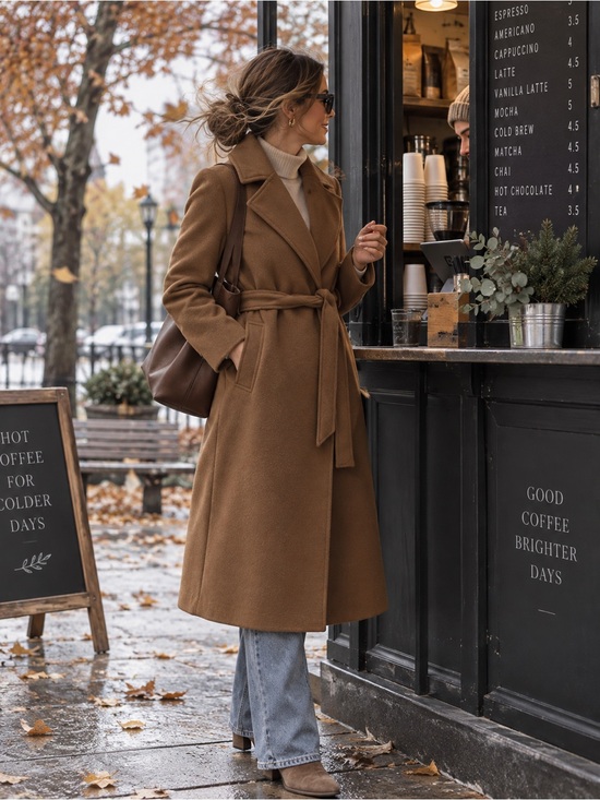 H&M Jackets & Blazers - H&M Camel Trench Coat with Tie Belt